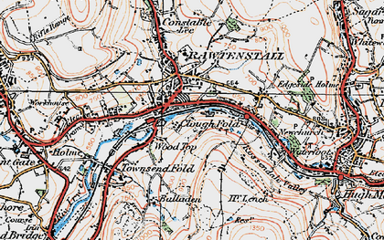 Old map of Cloughfold in 1924