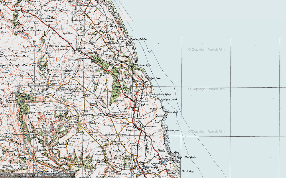 Old Map of Cloughton Newlands, 1925 in 1925
