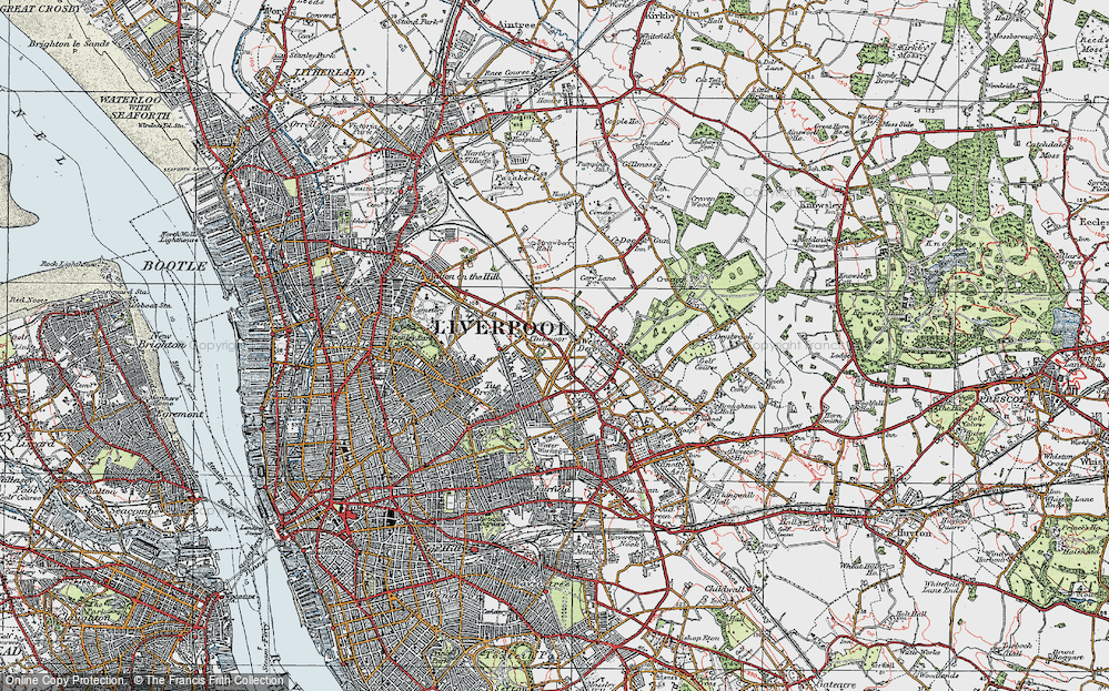 Old Map of Clubmoor, 1923 in 1923