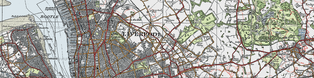 Old map of Clubmoor in 1923