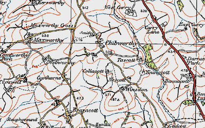Old map of Winsdon in 1919