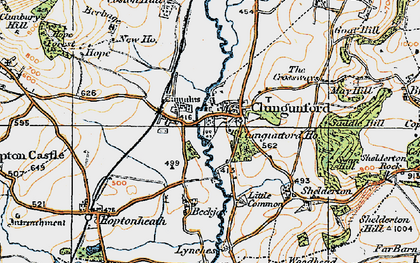 Old map of Clungunford in 1920