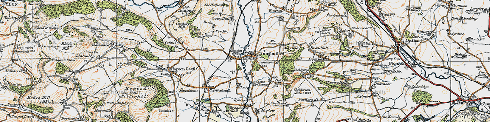 Old map of Clungunford in 1920