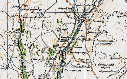 Old map of Aber-llia in 1923