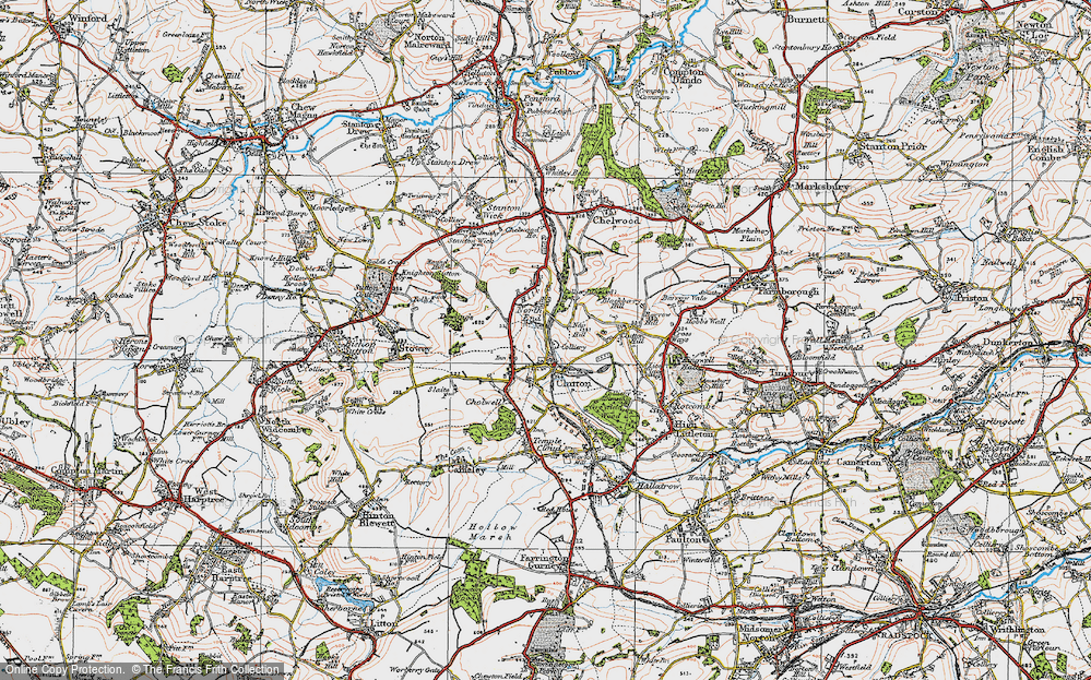 Old Map of Clutton, 1919 in 1919
