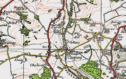 Old map of Clutton in 1919