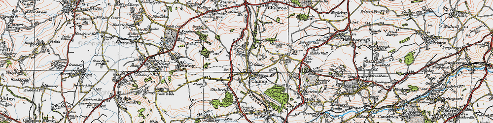 Old map of Clutton in 1919