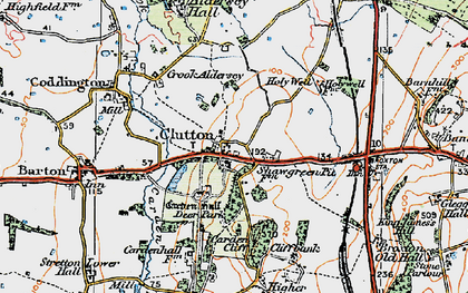Old map of Clutton in 1924
