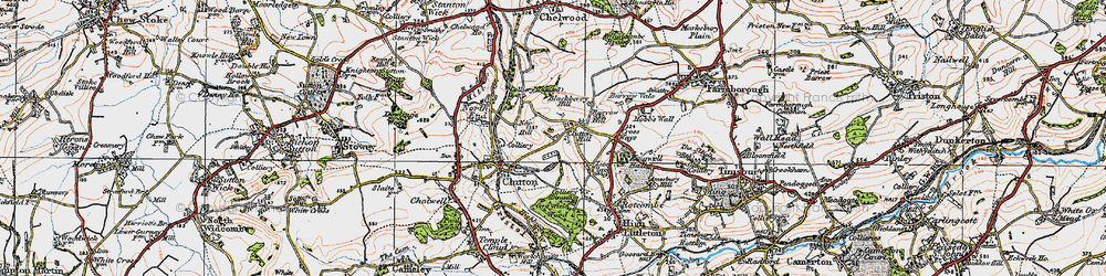Old map of Clutton Hill in 1919