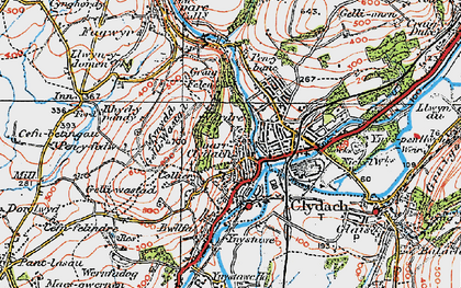 Old map of Clydach in 1923