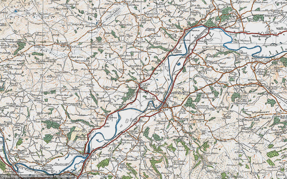 Old Map of Clyro, 1919 in 1919