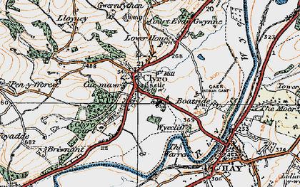 Old map of Baskerville Hall (Hotel) in 1919
