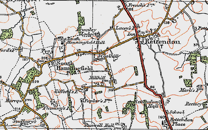 Old map of Bromley Lodge in 1921