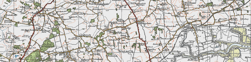 Old map of Bromley Lodge in 1921