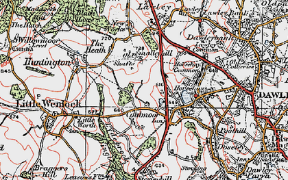 Old map of Coalmoor in 1921