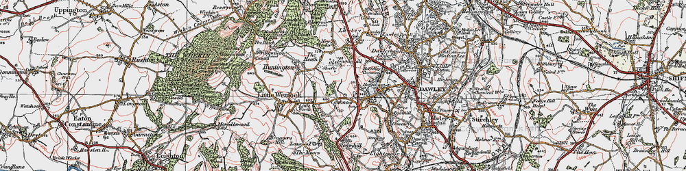 Old map of Coalmoor in 1921