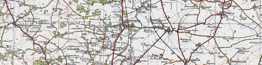 Old map of Coalpit Field in 1920