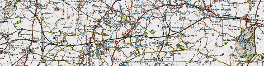 Old map of Coalpit Heath in 1919