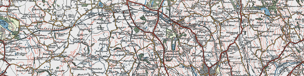 Old map of Coalpit Hill in 1921
