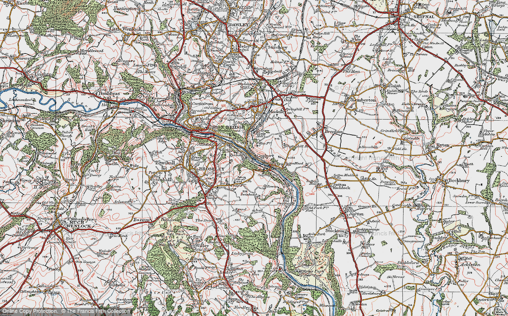 Old Map of Coalport, 1921 in 1921