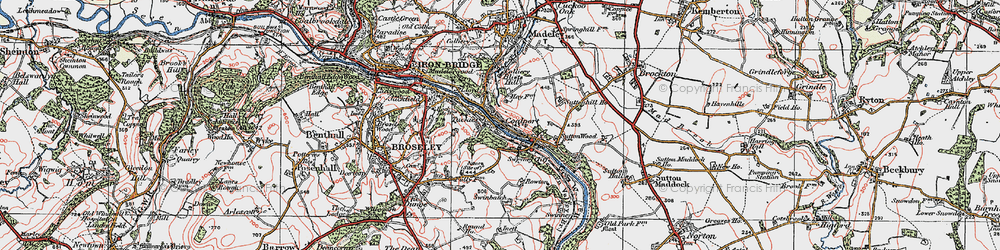 Old map of Coalport in 1921