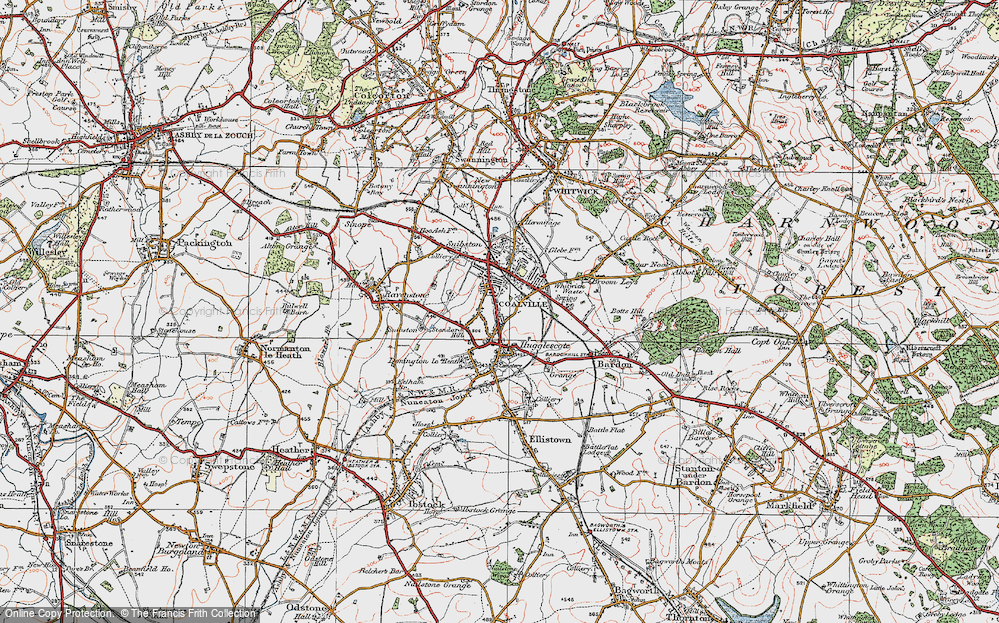 Old Map of Coalville, 1921 in 1921