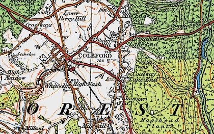 Old map of Coalway in 1919