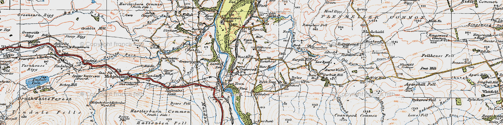 Old map of Ashholme in 1925