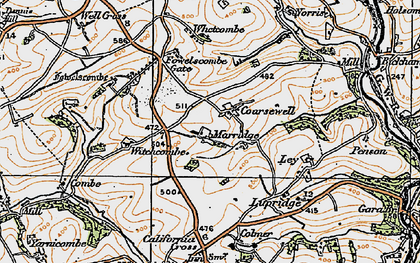 Old map of Whetcombe in 1919