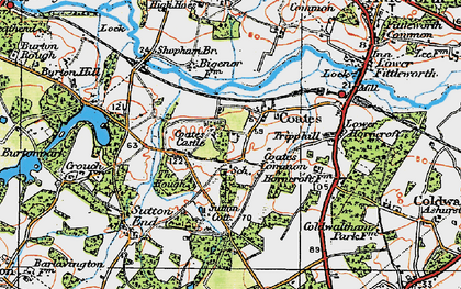 Old map of Broad Halfpenny in 1920