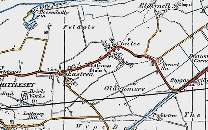 Old map of Coates in 1922