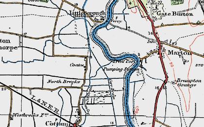 Old map of Coates in 1923