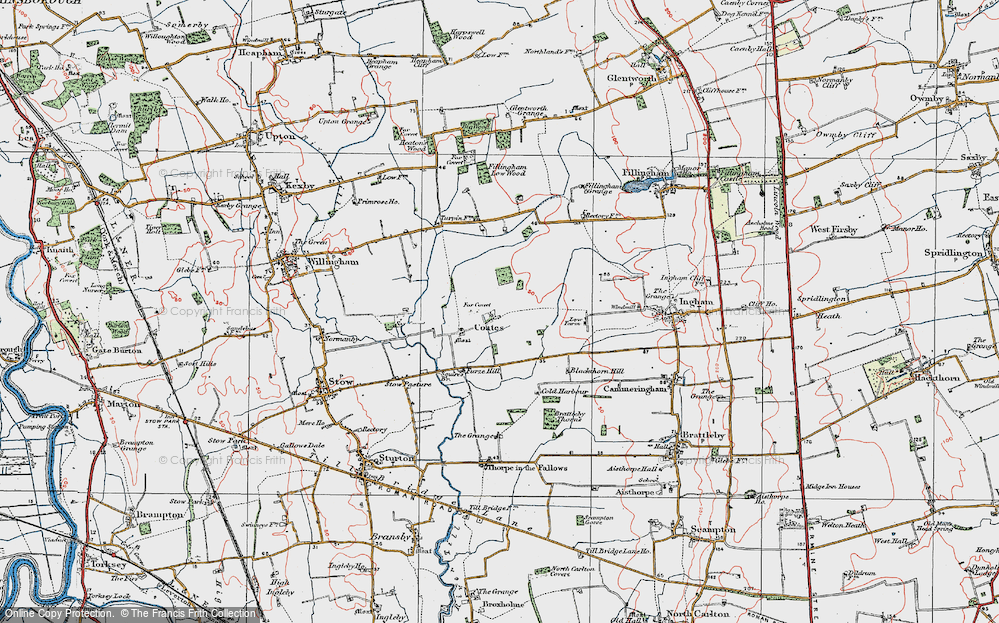 Old Map of Coates, 1923 in 1923