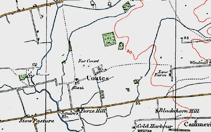 Old map of Blackthorn Hill in 1923