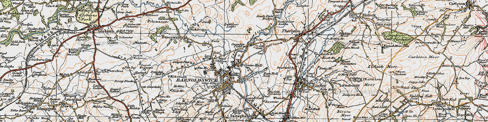 Old map of Coates in 1924