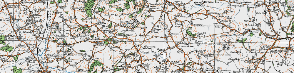 Old map of Cobb's Cross in 1919