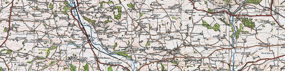 Old map of Cobbaton in 1919