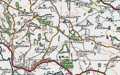 Old map of Cobbler's Corner in 1920