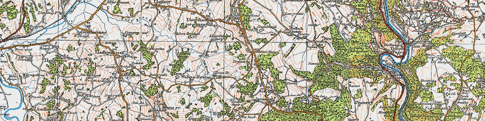 Old map of Lanpill in 1919