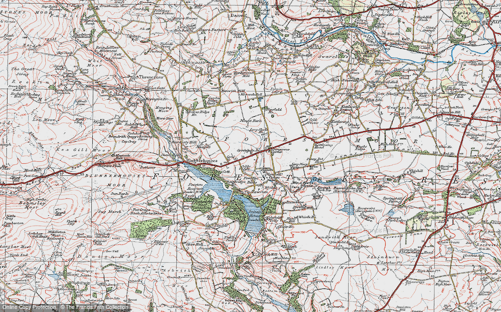 Old Map of Cobby Syke, 1925 in 1925