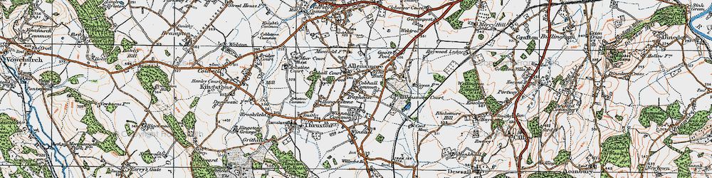 Old map of Birch Hill in 1920