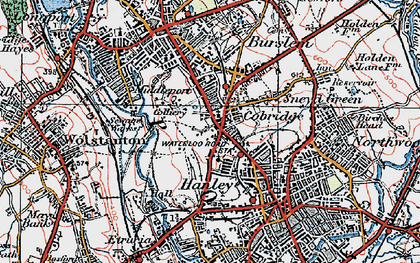 Old map of Cobridge in 1921