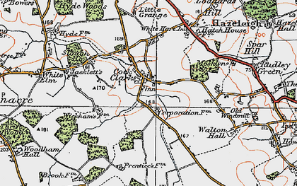 Old map of Cock Clarks in 1921
