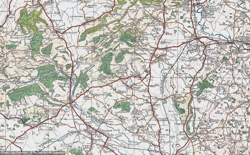 Old Map of Cock Gate, 1920 in 1920
