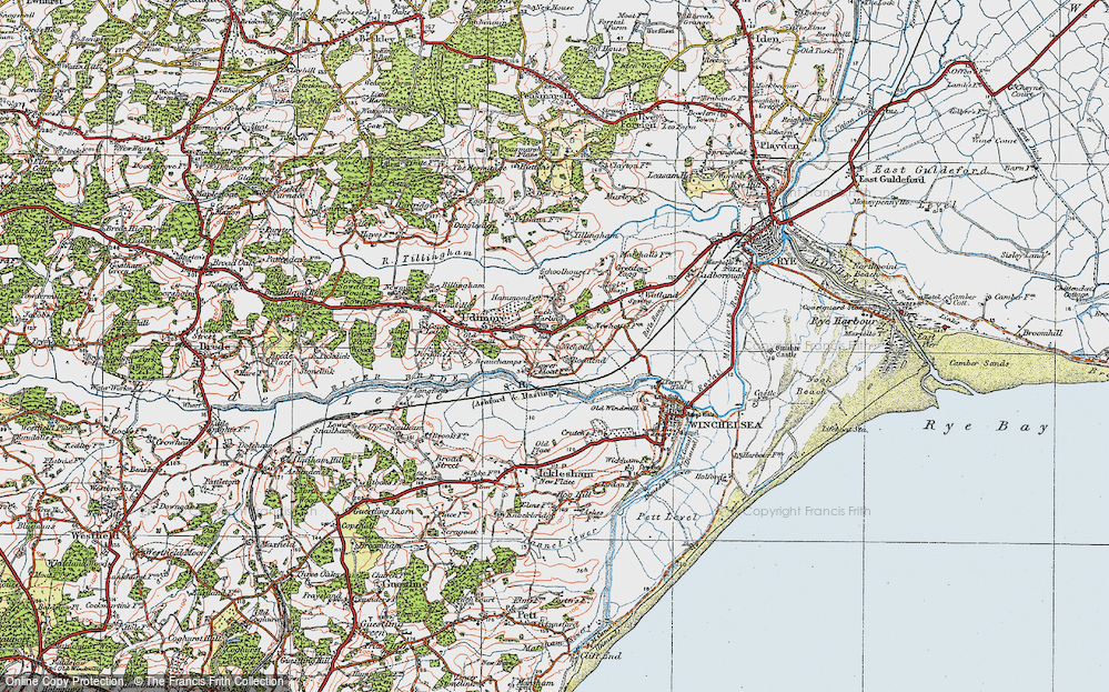 Old Map of Cock Marling, 1921 in 1921