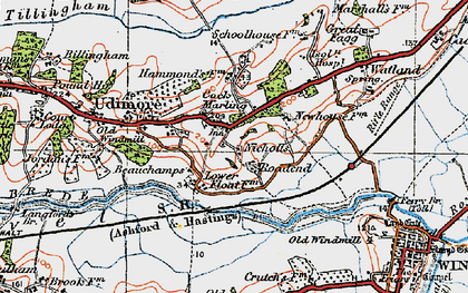 Old map of Cock Marling in 1921