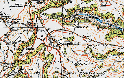 Old map of Woodchester Park in 1919