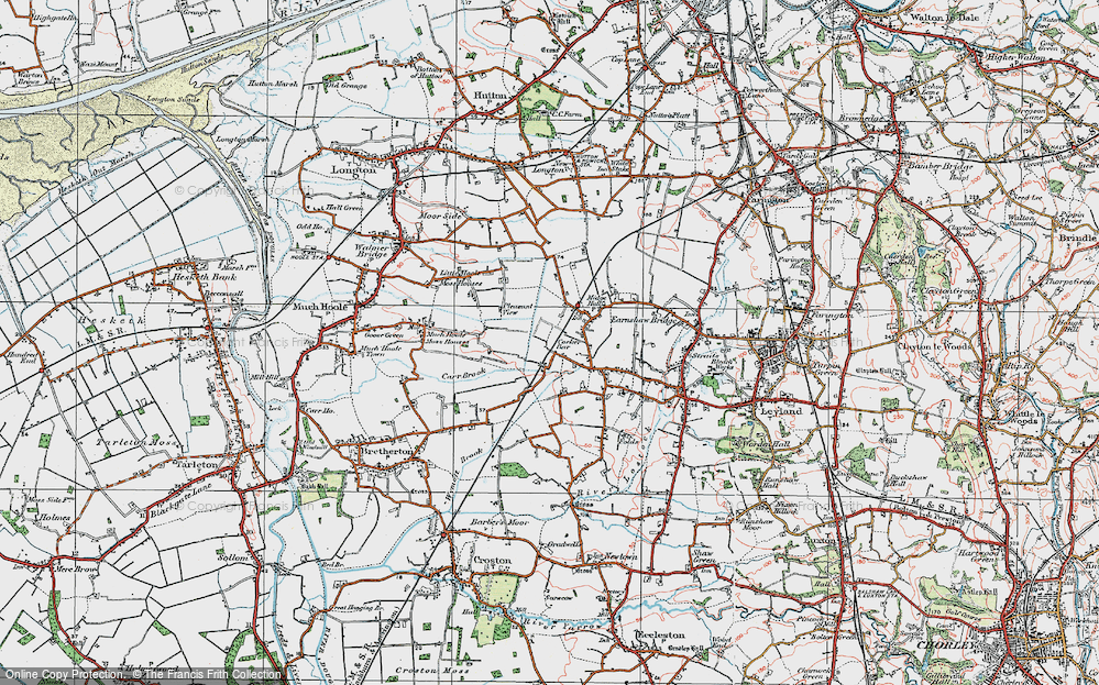 Old Map of Cocker Bar, 1924 in 1924