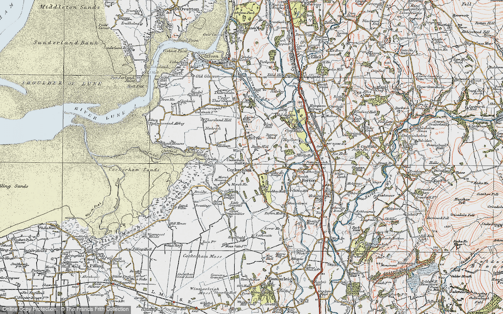 Old Map of Historic Map covering Batty Hill in 1924