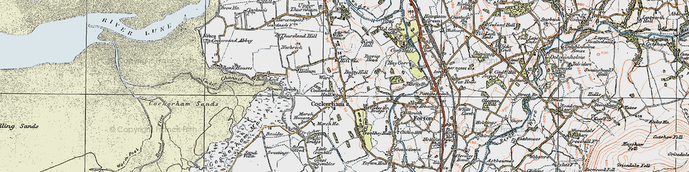 Old map of Cockerham in 1924